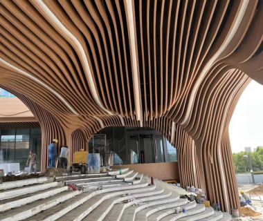 木紋弧形鋁板方通